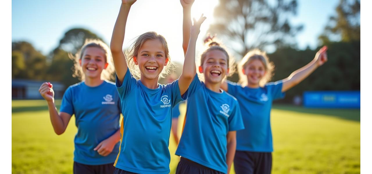 Local Australian junior sports team with SecureShield Insurance sponsorship banner